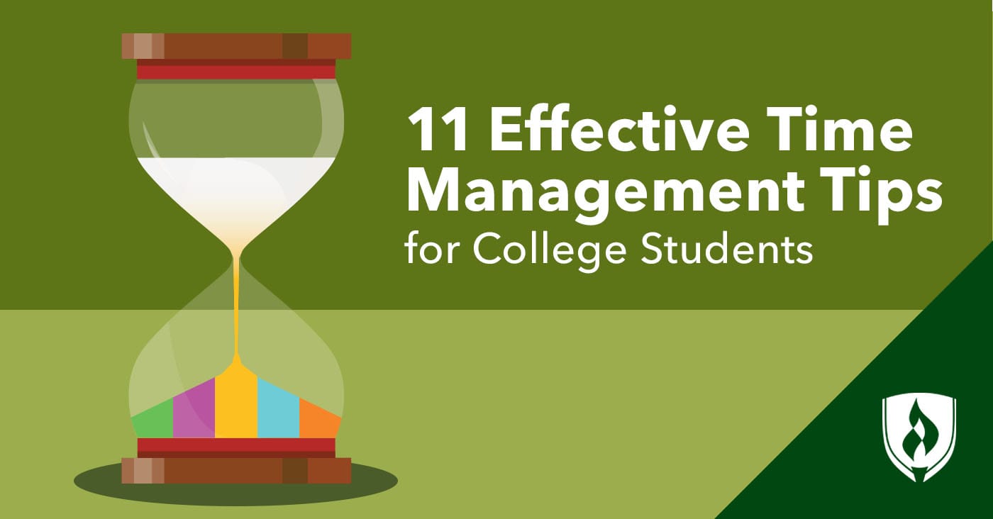 illustration of an hourglasses representing time management tips for college students