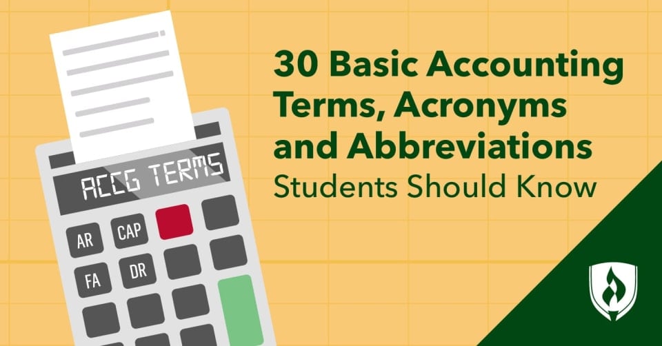 30 Basic Accounting Terms, Acronyms and Abbreviations Students Should