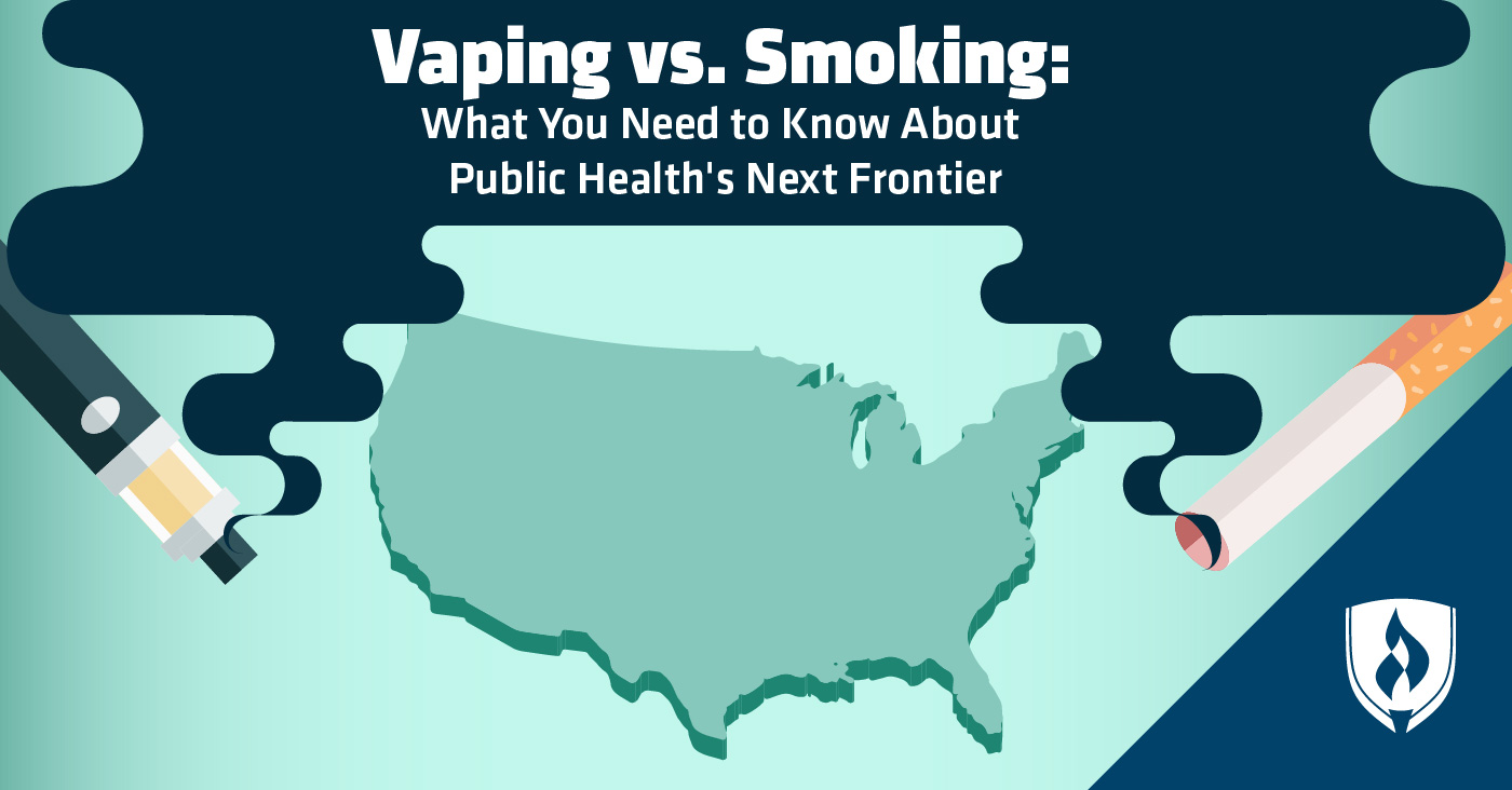 illustration of united states with a vape pen and a cigarette
