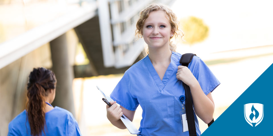 Smiling nursing student