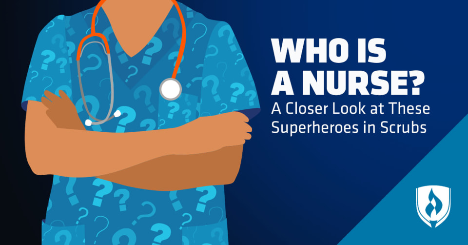 illustrated nurse with question marks on scrubs