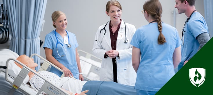 nurses training with doctor