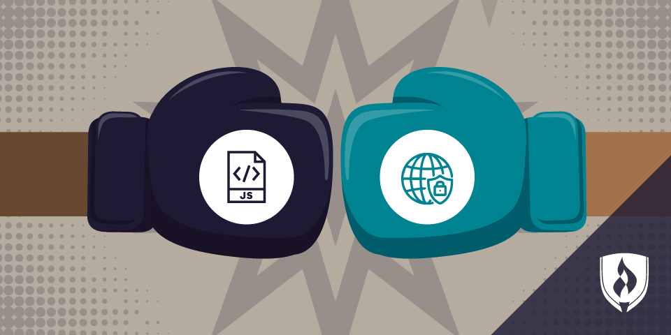 illustration of two boxing gloves with tech icons on them