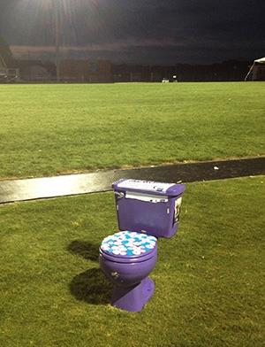 Last man standing at Relay for Life event is purple toilet