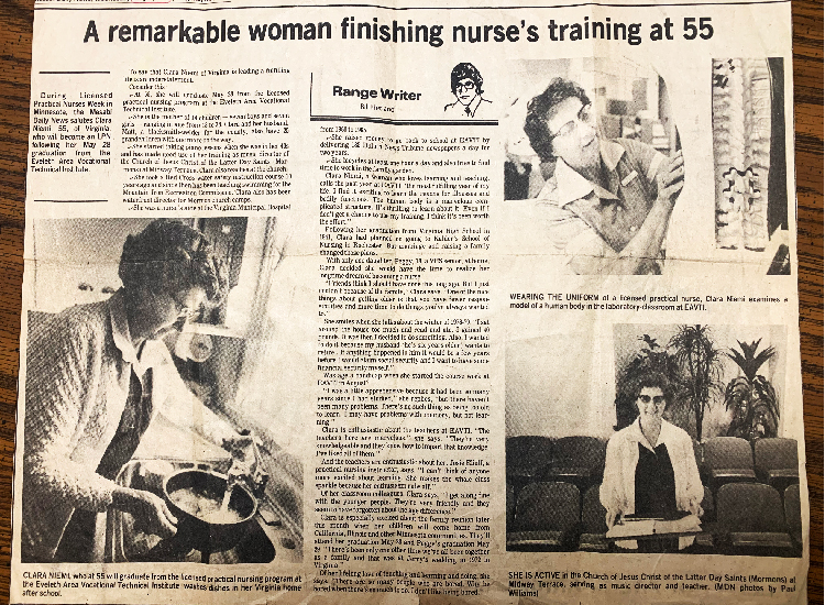 1980 Newspaper article about Claire Niemi, grandmother of Ann Purcell