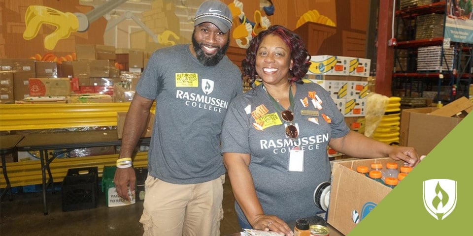 Rasmussen Community service day at Second Harvest Food Bank