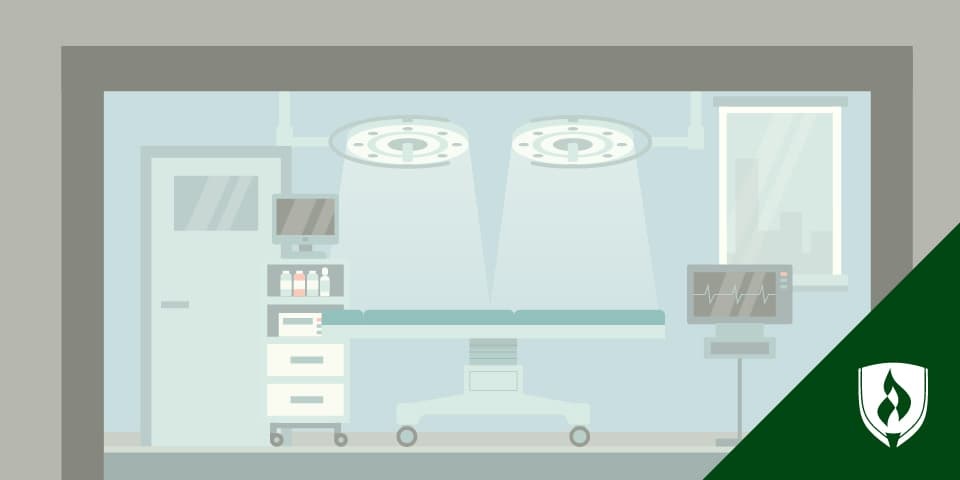 illustration of a operating room