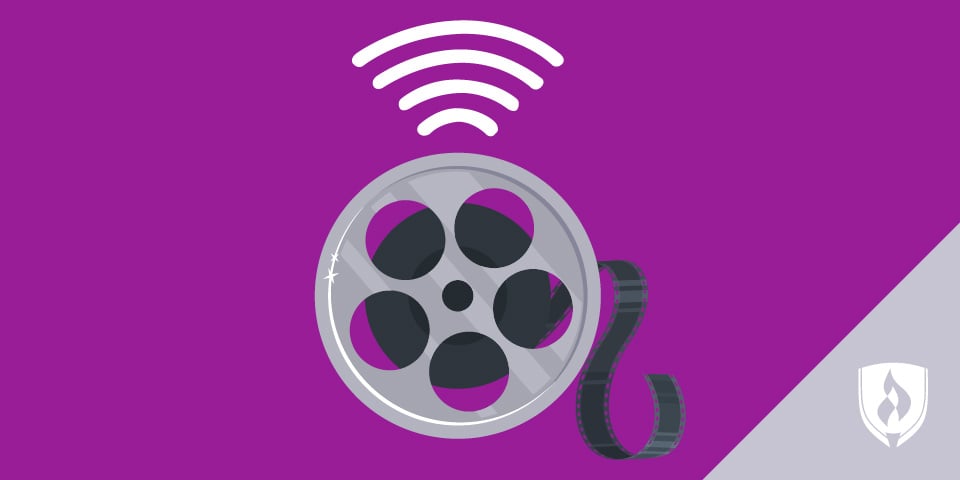 Film reel with wifi symbol