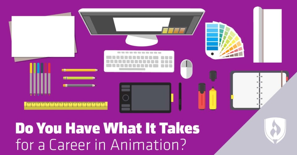 illustration of computer and animation tools