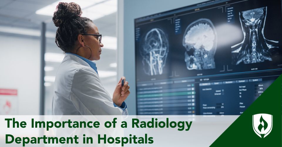 A radiologist looks at images of a brain