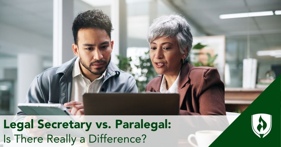 legal secretary vs paralegal header A legal secretary and a paralegal discuss the workflow