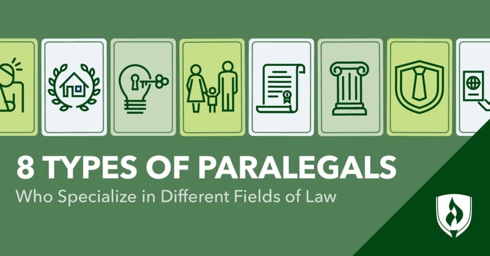 8 Types of Paralegals Who Specialize in Different Fields of Law