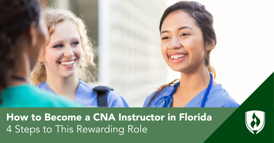 A CNA instructor talks with a nurse and a CNA