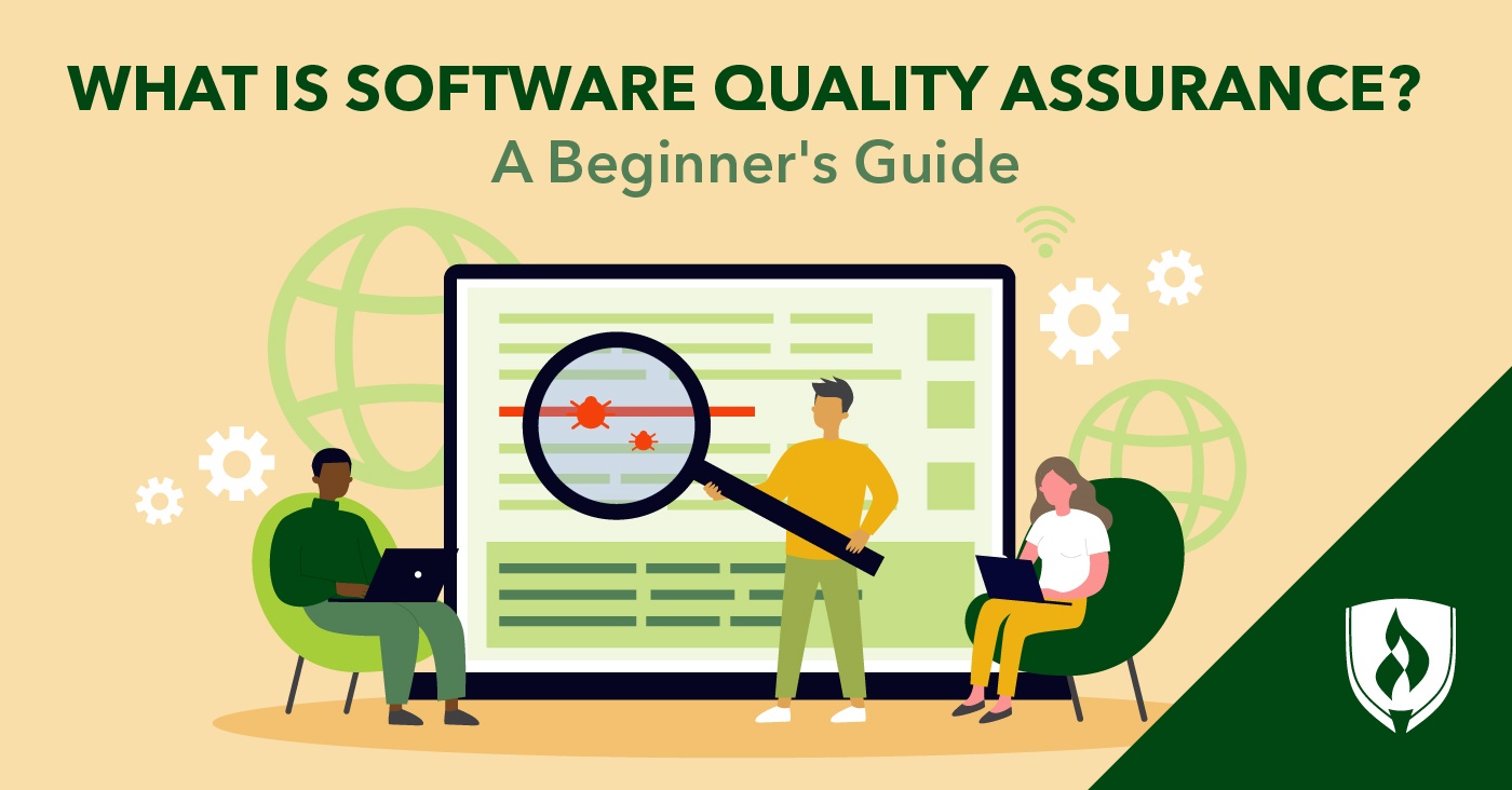 illustration of software quality assurance professional working representing what is a software quality assurance