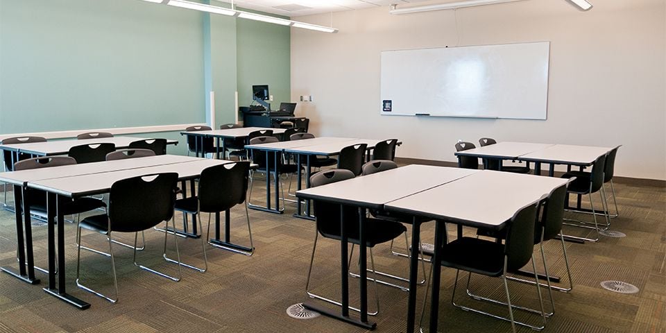 Classroom at the Rasmussen University Bloomington campus.