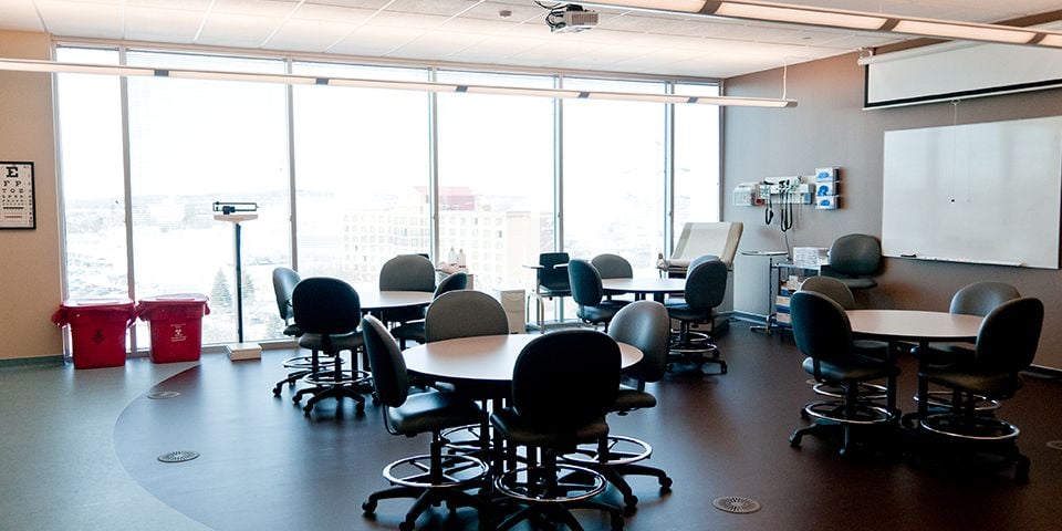 Check out the Nursing and Health Sciences classrooms with a nice view at the Rasmussen University Bloomington campus.