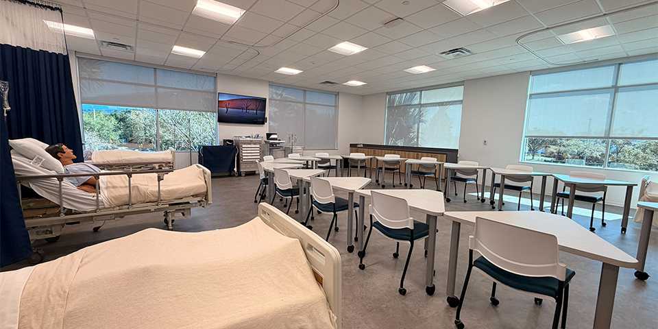 Practice lab at the Rasmussen University Orlando location.